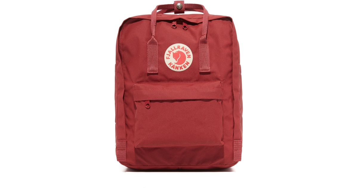 Fjallraven Kanken Backpack in ox Red (Red) Save 6 Lyst